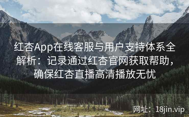 红杏App在线客服与用户支持体系全解析：记录通过红杏官网获取帮助，确保红杏直播高清播放无忧