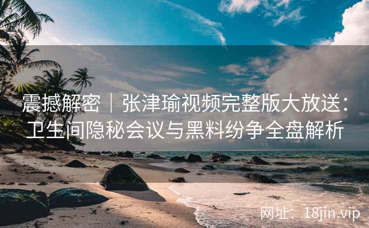 震撼解密｜张津瑜视频完整版大放送：卫生间隐秘会议与黑料纷争全盘解析