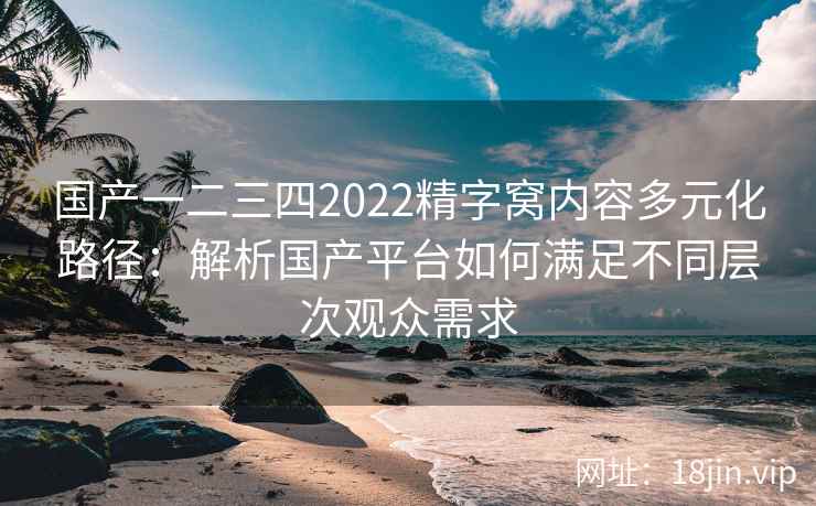 国产一二三四2022精字窝内容多元化路径:解析国产平台如何满足不同层次观众需求 国产一二三四2022精字窝内容多元化路径:解析国产平台如何满足不同层次观众需求